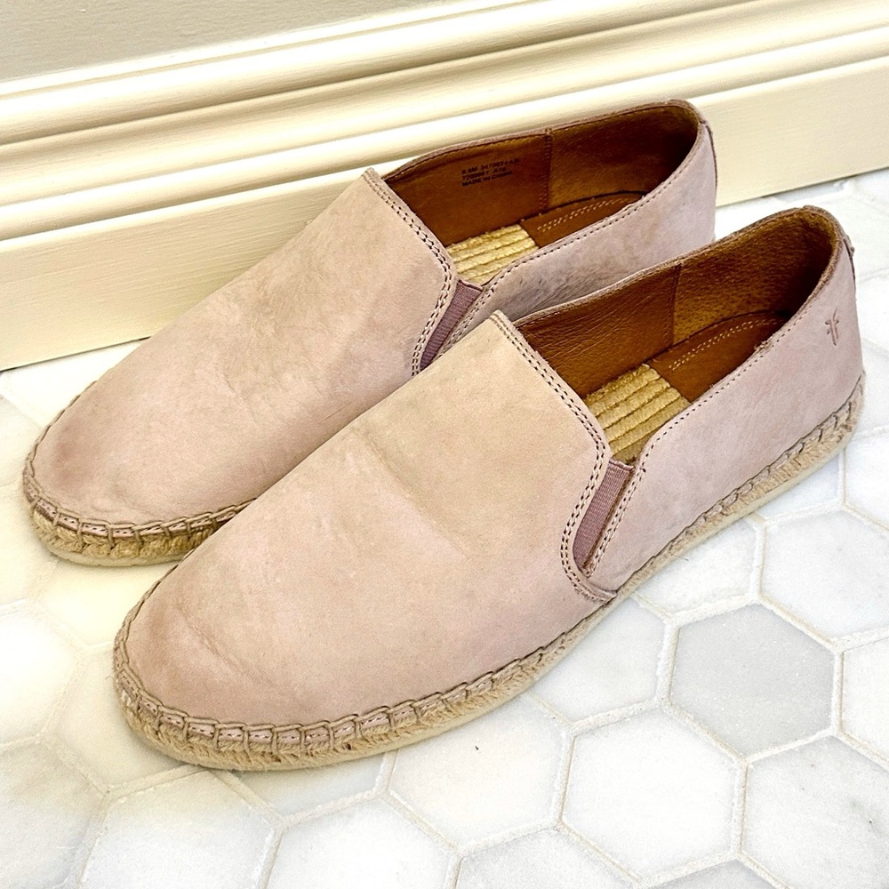 Frye Isbel espadrille flats in lilac nubuck leather 8.5